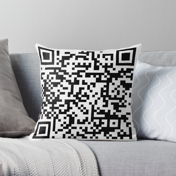leo • theo | Qr code Throw Pillow