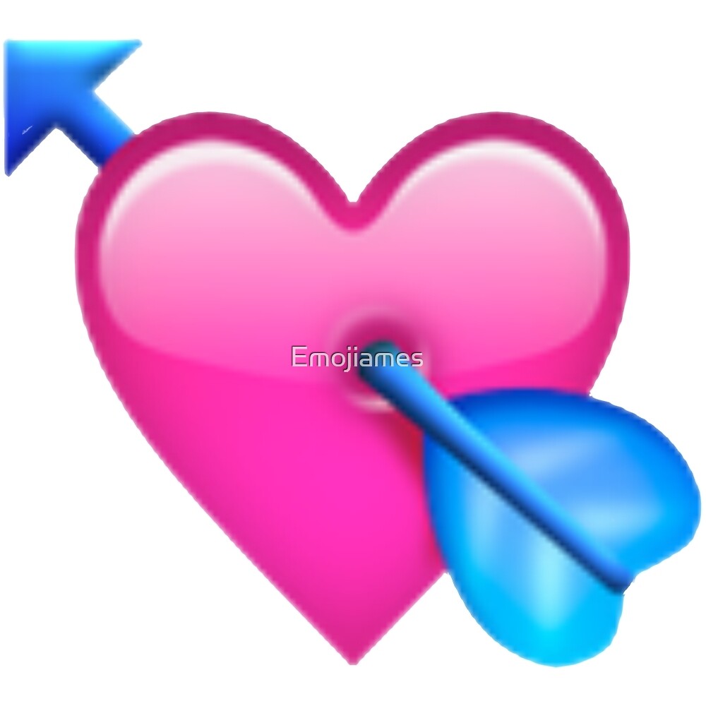 "heart with arrow emoji" by Emojiames Redbubble