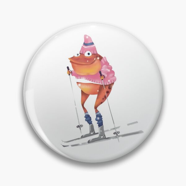 Item preview, Skiing frog designed and sold by solarlullaby.