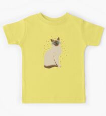 Glückliche siamesische / birmanische fantastische Katze Kinder T-Shirt