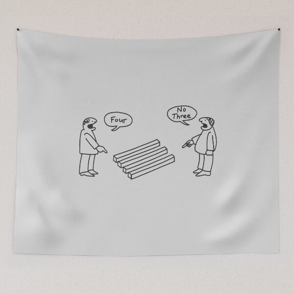 Item preview, It is Three not Four Cartoon designed and sold by MilkAnna.