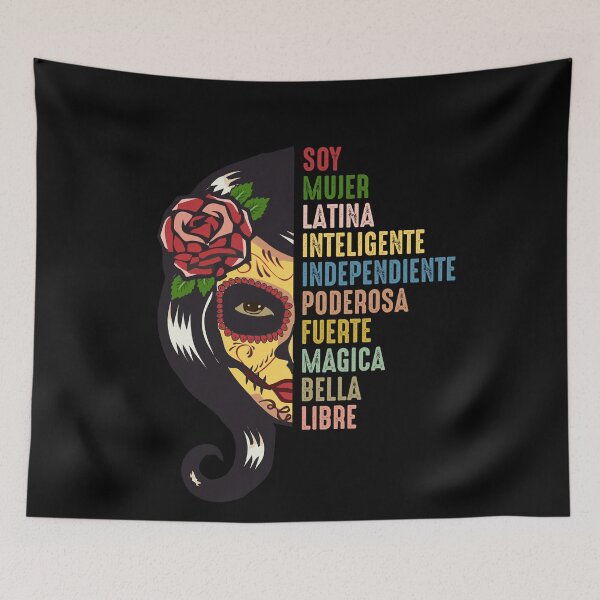 Item preview, Soy Mujer Latina Chingona Red Rose in Hair Inspirational Quote  designed and sold by alenaz.