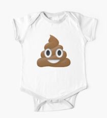 Stapel von Poo Emoji Baby Body Kurzarm