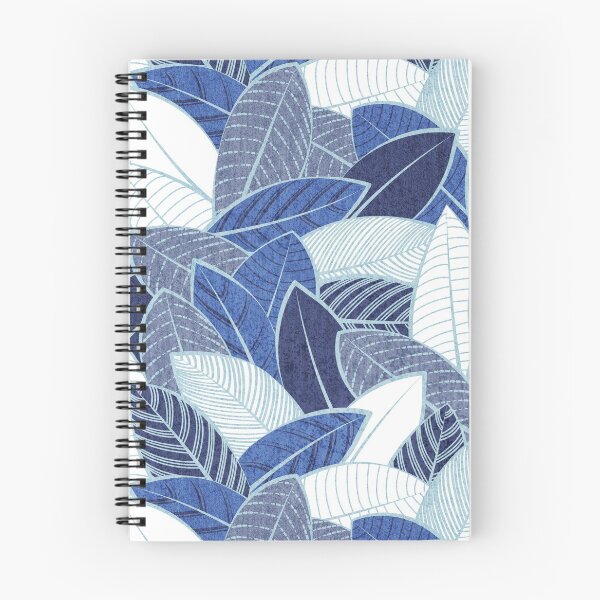 Item preview, Leaf wall // navy royal and pale blue leaves pastel blue lines designed and sold by SelmaCardoso.
