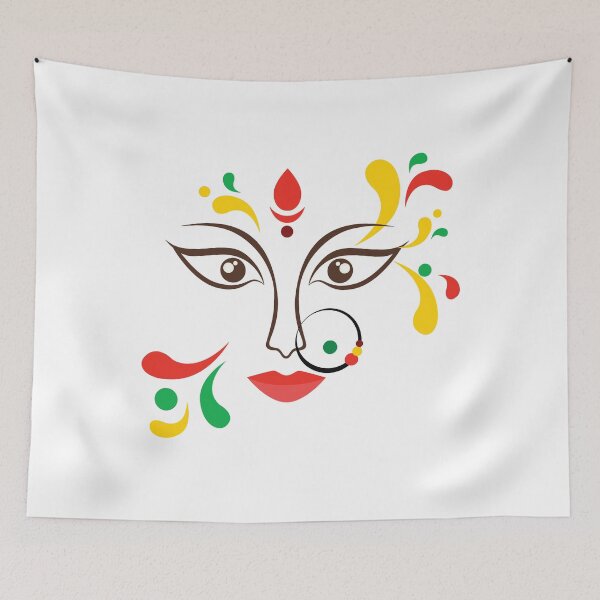 Item preview, Colorful Festivities Goddess Durga designed and sold by eufouria.