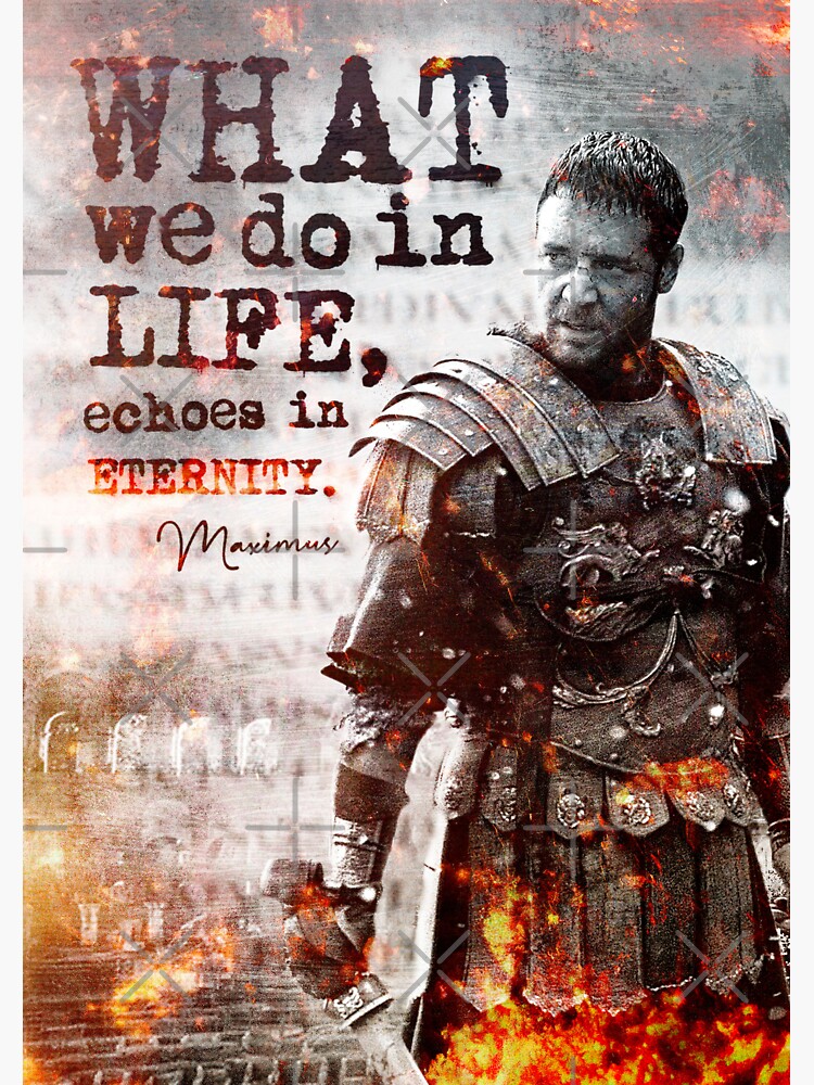 "Gladiator Maximus Inspirational Quote Underground Art Print