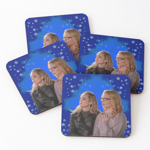 Artikelvorschau, Sara Lance und Felicity Smoak blauen Hintergrund entworfen und verkauft von dutchchu.
