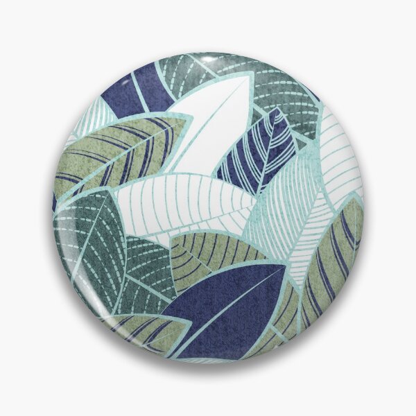 Item preview, Leaf wall // navy blue pine and sage green leaves mint lines designed and sold by SelmaCardoso.
