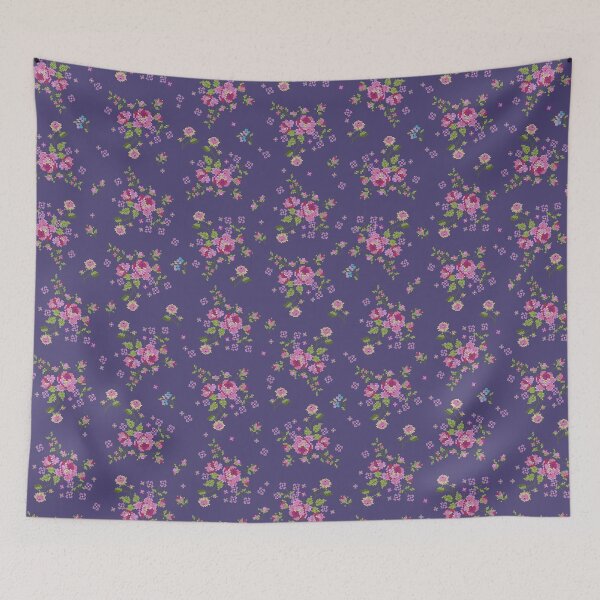 Item preview, cross-stitched roses designed and sold by solarlullaby.