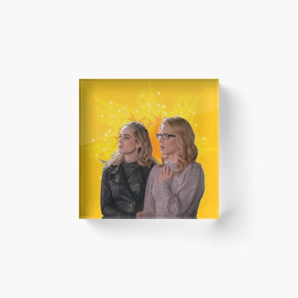 Item preview, Sara Lance and Felicity Smoak gold background designed and sold by dutchchu.