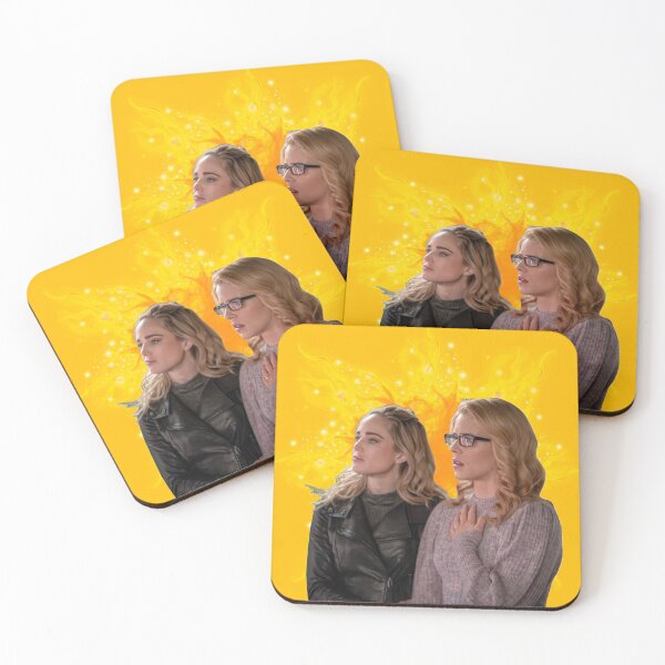 Item preview, Sara Lance and Felicity Smoak gold background designed and sold by dutchchu.
