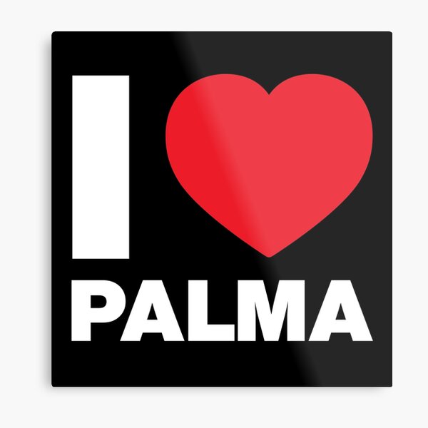 I Love Palma Red Heart Metal Print
