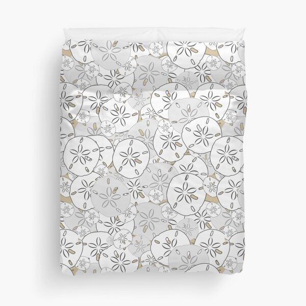 Sand Dollars on Sand Duvet Cover
