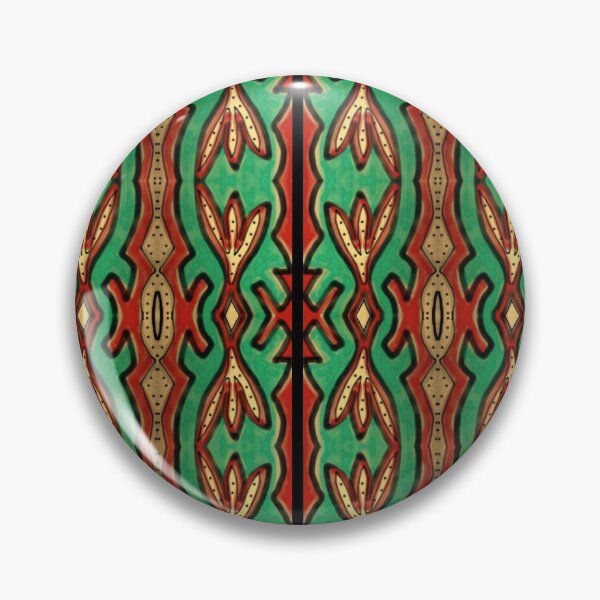 Item preview, Red and Green Anishinaabe Abstract Drawing designed and sold by KarenDeLeary.