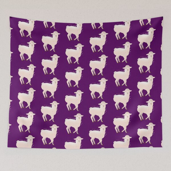 Item preview, Soft pinkish LLAMA or ALPACA with hearts and stars designed and sold by jazzydevil.