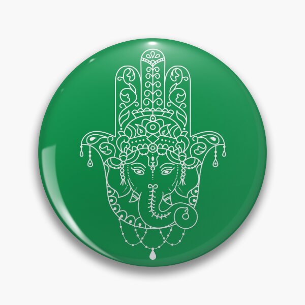Item preview, Fatima Hand (Hamsa Hand) on Islamic Green Background designed and sold by EvieWoj.