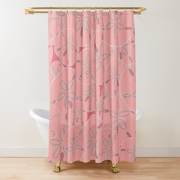 Pink Sand Dollars Shower Curtain