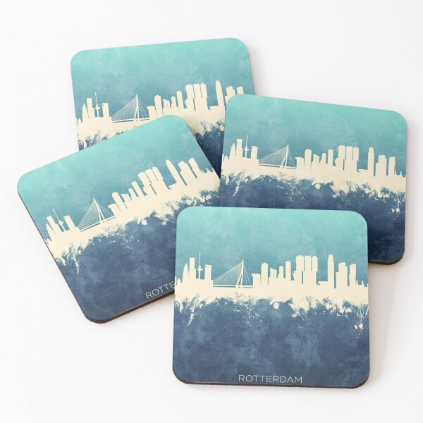 Item preview, Rotterdam The Netherlands Skyline designed and sold by ArtPrints.