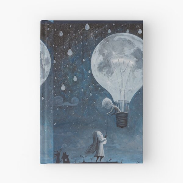 Item preview, hot air balloon light bulb moon designed and sold by Emojiames.