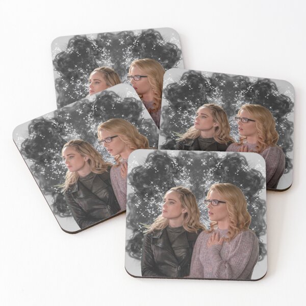 Item preview, Sara Lance and Felicity Smoak grey background designed and sold by dutchchu.