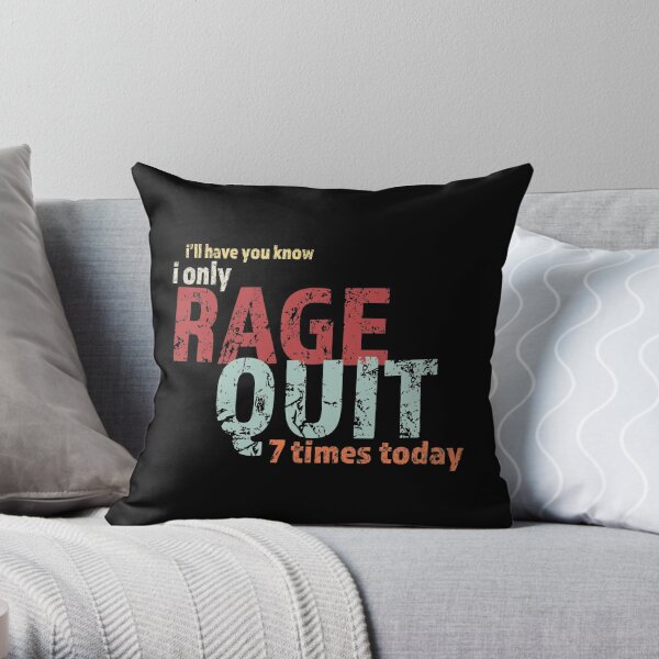 Ragequit Pillows Cushions Redbubble - quit roblox making kid rage quit funny memes