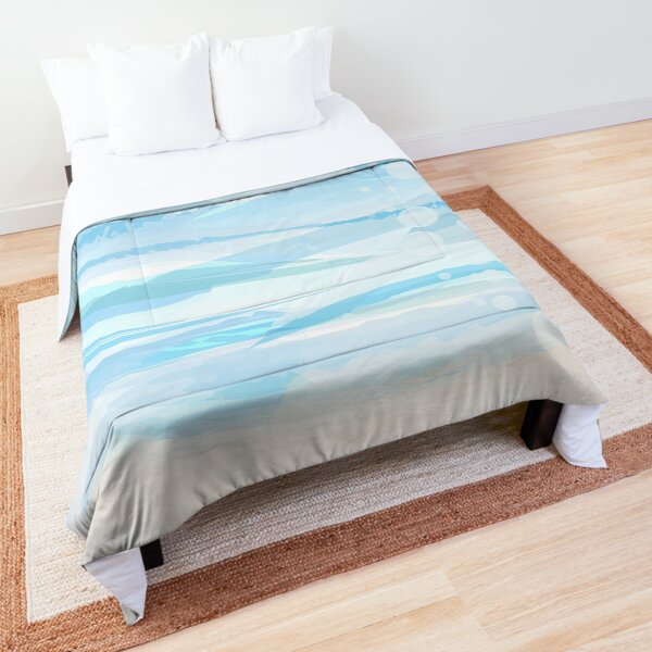 Water with Sand and Bubbles Comforter