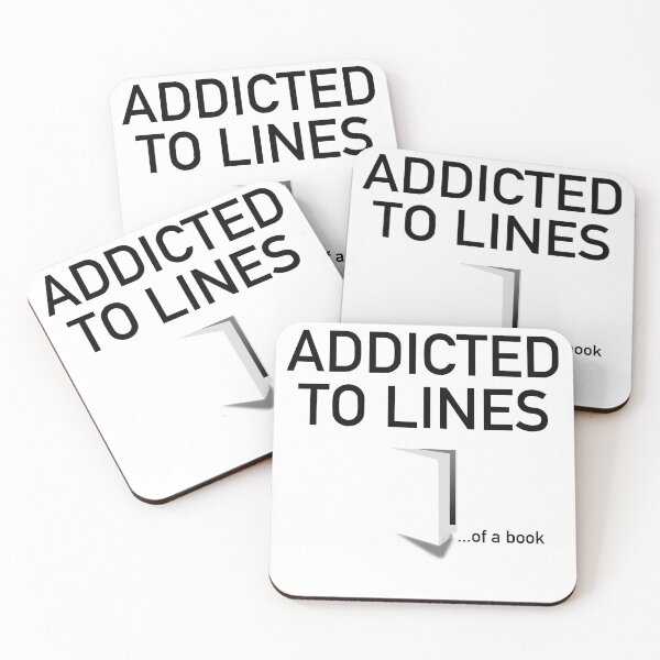 Item preview, Addicted to Lines - book pun designed and sold by SHOT CLASSICS.