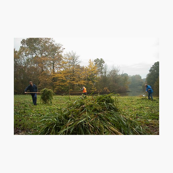 At work on the grasslands Photographic Print