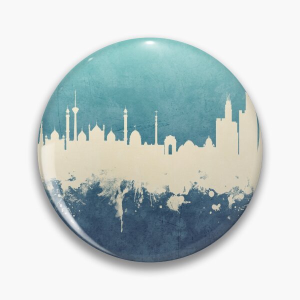Aperçu de l'œuvre New Delhi India Skyline créée et vendue par ArtPrints.