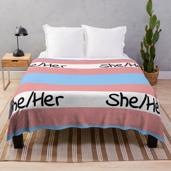 Item preview, Trans Flag w SHE/HER Pronouns designed and sold by Loren Chubb.