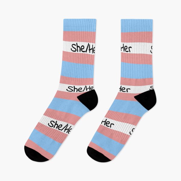 Item preview, Trans Flag w SHE/HER Pronouns designed and sold by Loren Chubb.