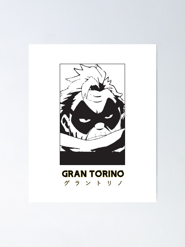 gran torino my hero academia white version poster by catengudesign redbubble gran torino my hero academia white version poster by catengudesign redbubble