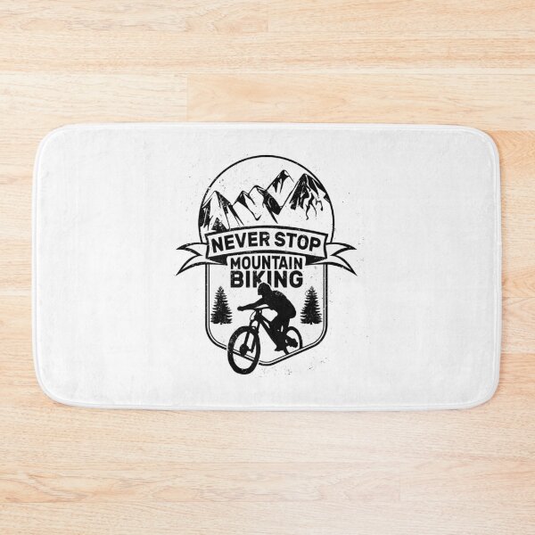 Item preview, Never Stop Mountain Biking Crest black designed and sold by emmjott.