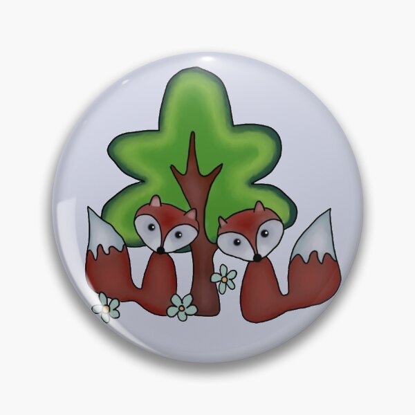 Item preview, Foxes with tree designed and sold by Blumchen.