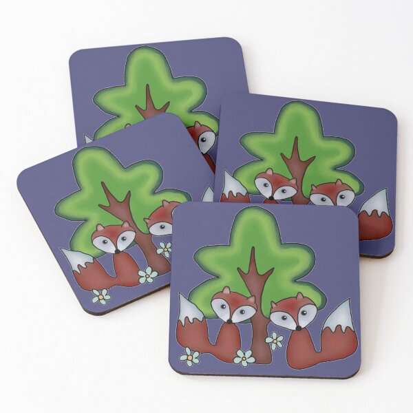 Item preview, Foxes with tree designed and sold by Blumchen.