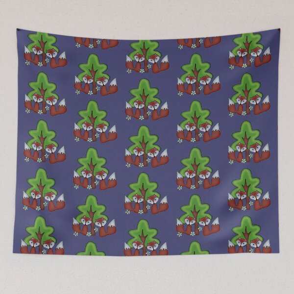 Item preview, Foxes with tree designed and sold by Blumchen.