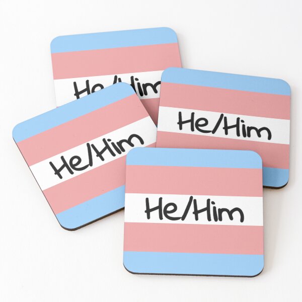 Item preview, Trans Flag w HE/HIM Pronouns!! designed and sold by Loren Chubb.