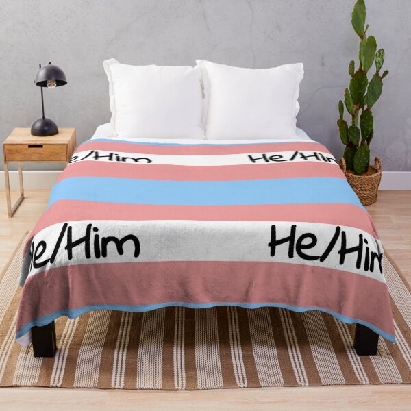 Item preview, Trans Flag w HE/HIM Pronouns!! designed and sold by Loren Chubb.