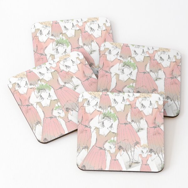 Item preview, Trapeze Lady in Coral at the Circus Pattern designed and sold by WatersEdgeGal.