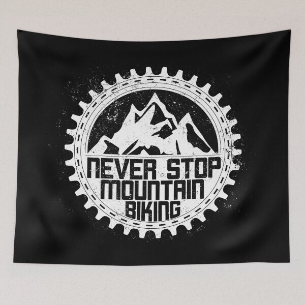 Item preview, Never Stop Mountain Biking Sprocket Chainring white designed and sold by emmjott.