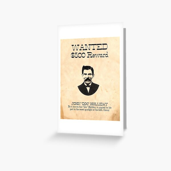 Item preview, Doc Holliday Wanted designed and sold by Lawrence Baird.