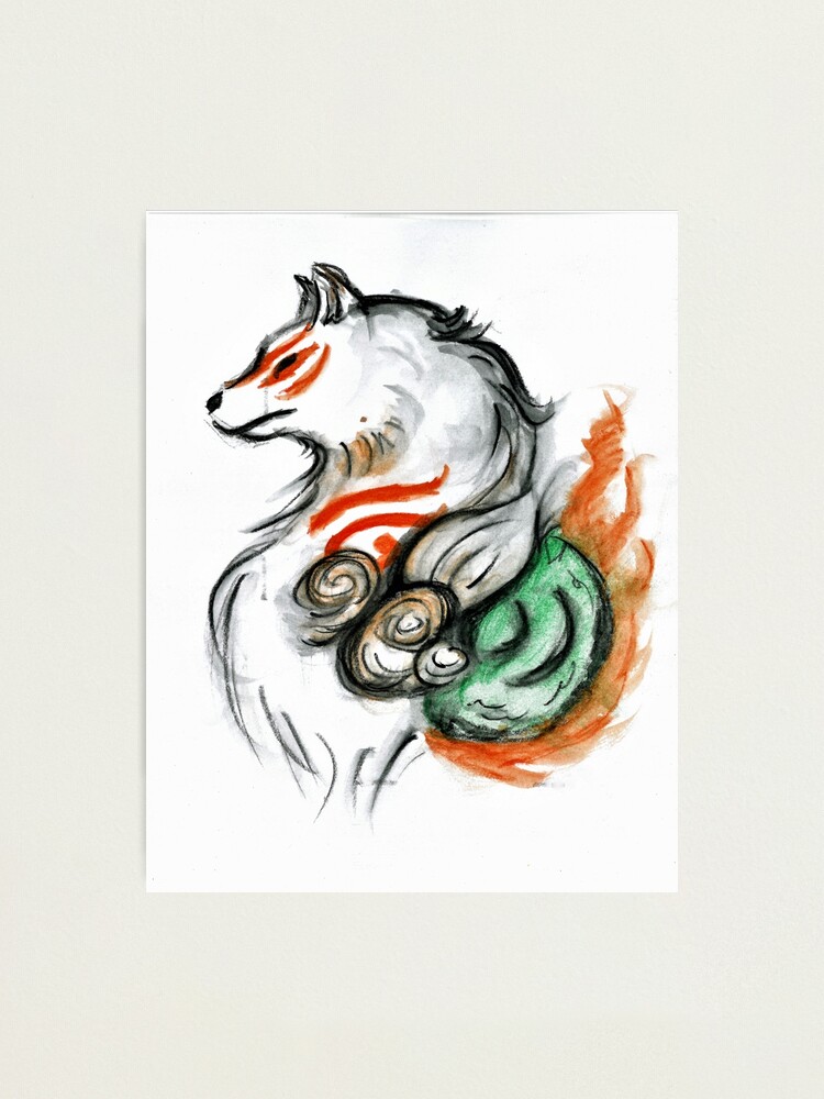 Okami Amaterasu Metal Print for Sale by WhiteLoba