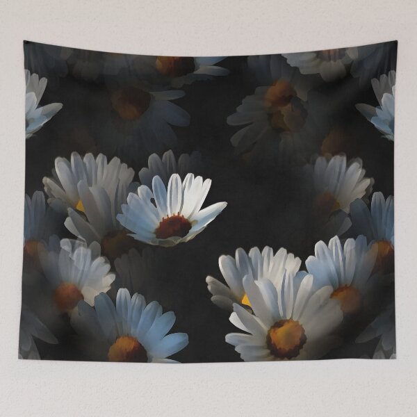 Item preview, A Plethora Of Floating Daisies Isolated On Black designed and sold by taiche.