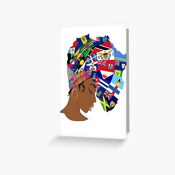 Afro Caribbean Queen  Greeting Card
