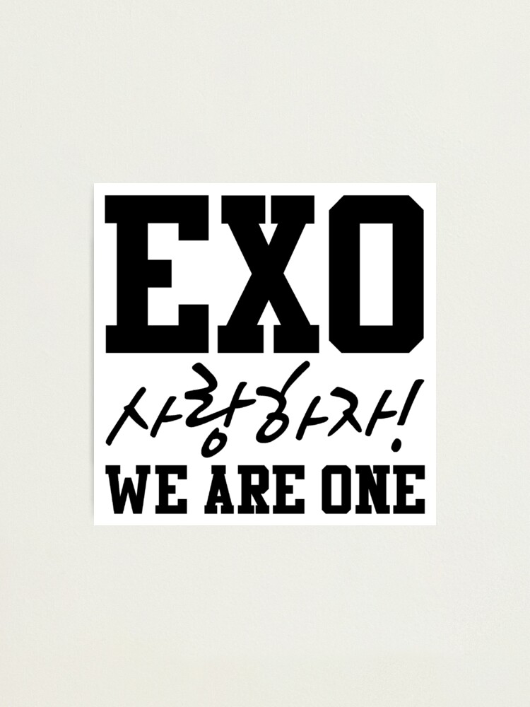 Exo Saranghaja We Are One Photographic Print By Paolaazeneth Redbubble