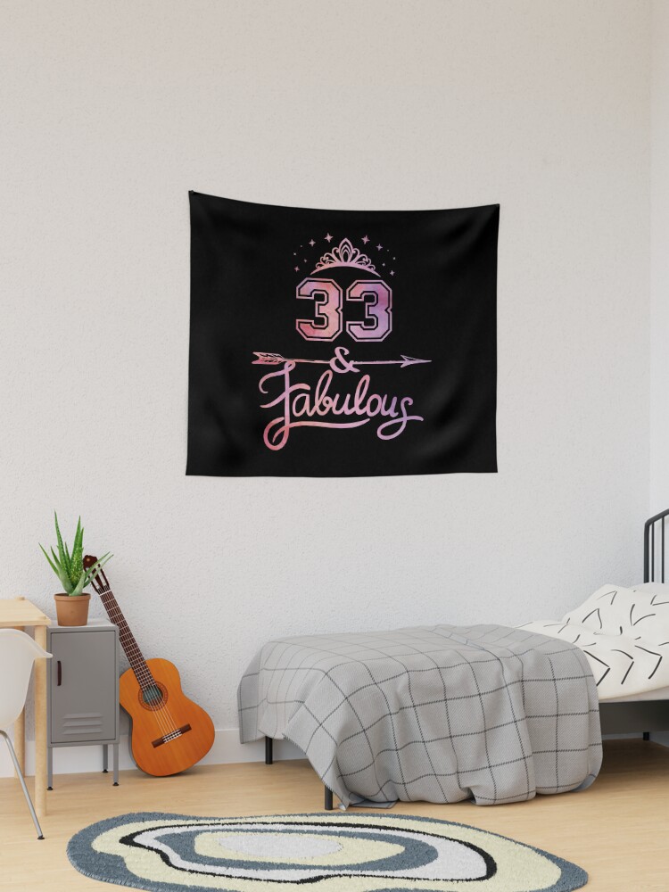 My Mommy is 33 Years Old 33rd Moms Birthday Gift For Her product Tapestry  by Art Grabitees - Fine Art America