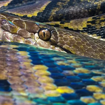 Artwork thumbnail, Reticulated python by rootedrender
