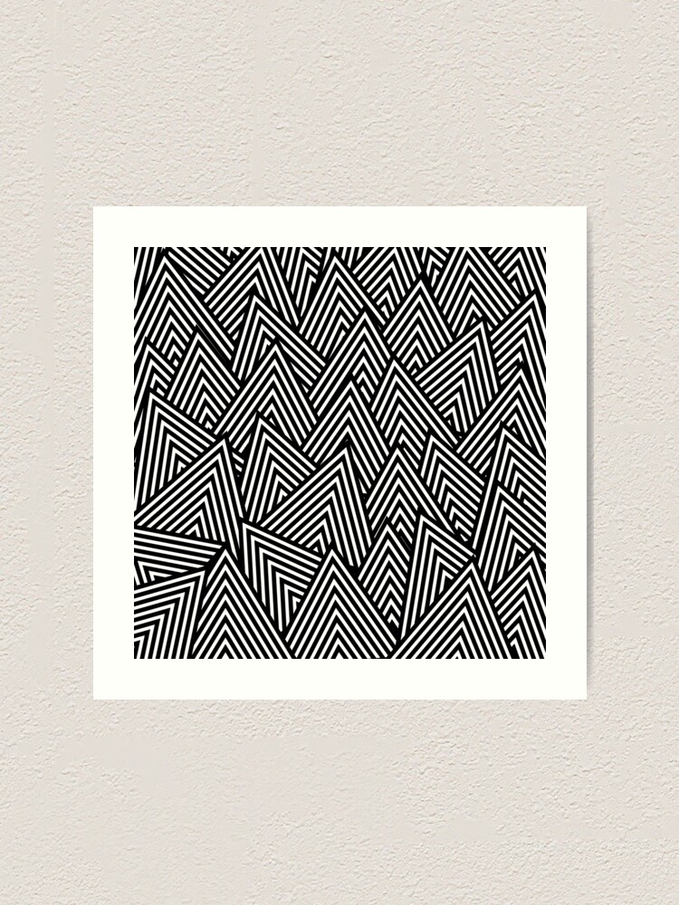 Society6 ケース black and white triangles by Her Art Black and White Triangles Canvas – ClockCanvas
