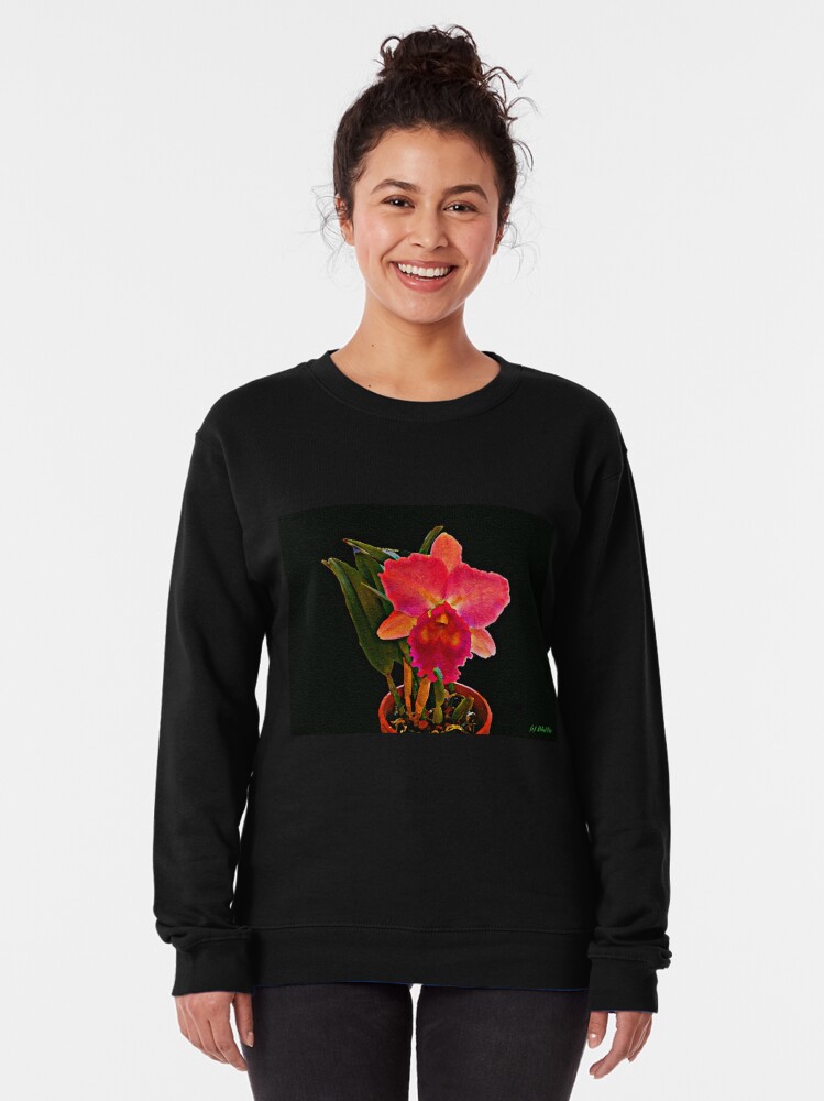 Alternate view of Painted Orchid Pullover Sweatshirt
