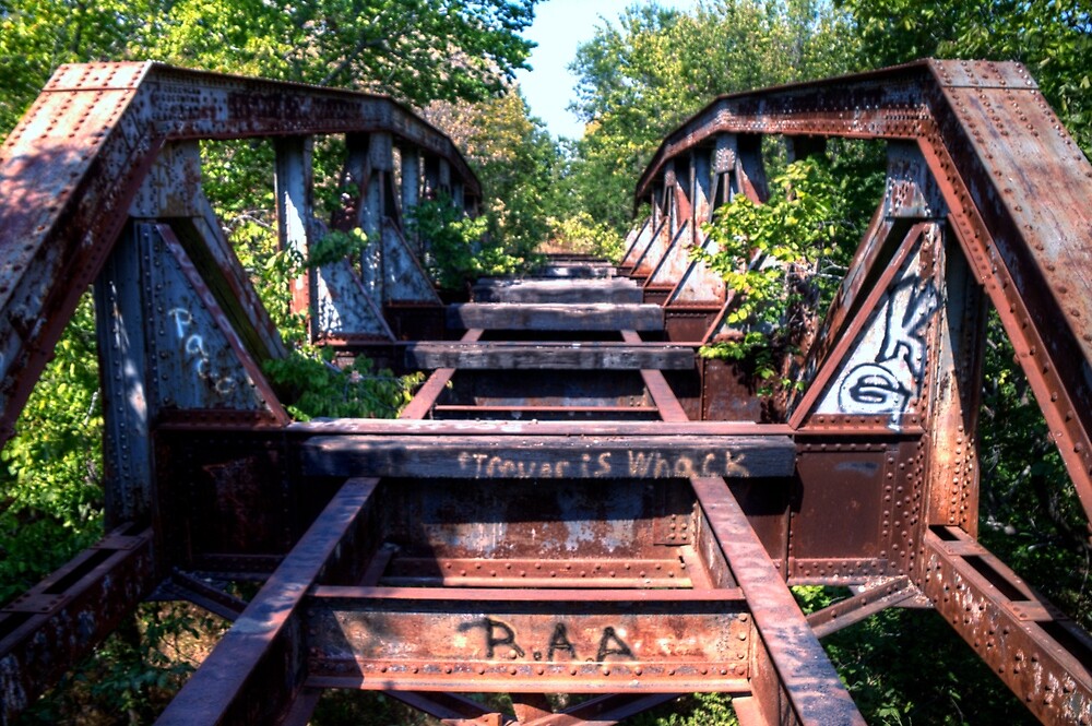 "Old Railroad Bridge Milford, Texas" by Terence Russell Redbubble
